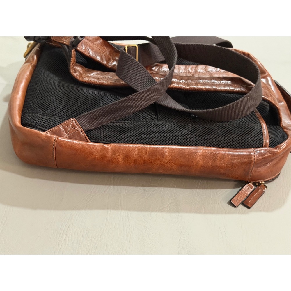 Fossil Buckner Convertible Backpack Briefcase Mens Cognac Leather NWT MBG9520222 - Picture 9 of 16